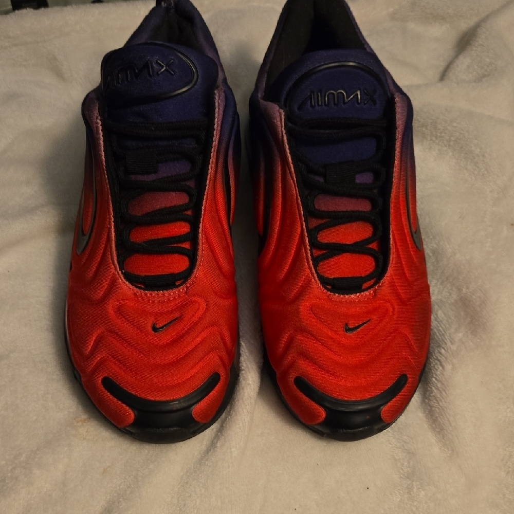 Nike Air Max Red and Purple Athletic Shoes